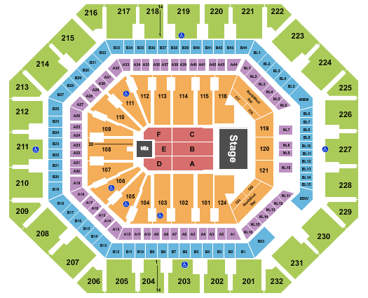 Mortgage Matchup Center Andrea Bocelli Seating Chart